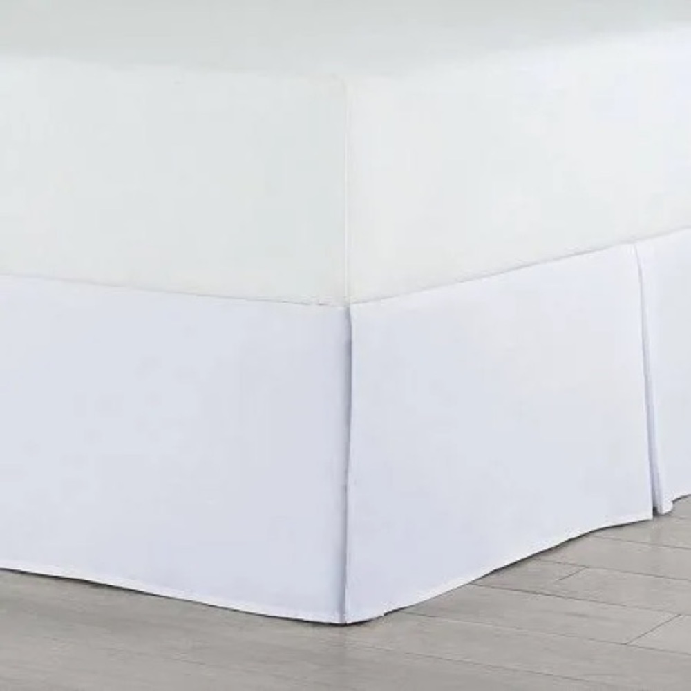Martex Inverted Pleat Bedskirt King Size, White